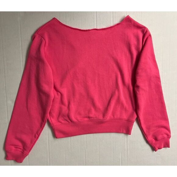 VICTORIA SECRET PINK Sz Small EVERYDAY CROPPED FLEECE Boat Neck SWEATSHIRT - Picture 6 of 7